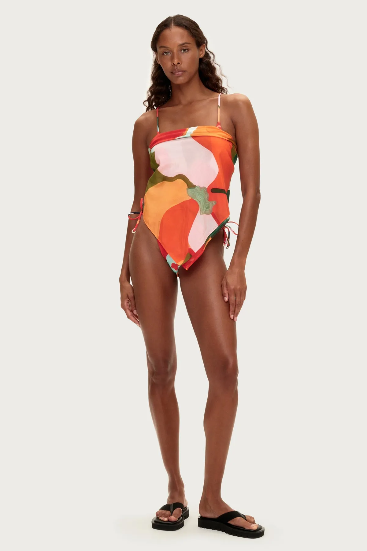 Cotton Silk Scarf - Red Floral sold by Zulu and Zephyr product image thumbnail 2