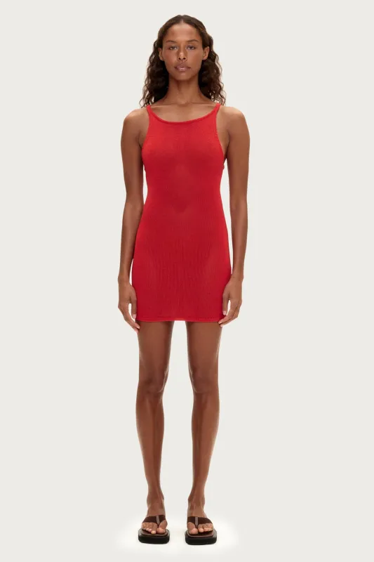 Textured Knit Dress - Red sold by Zulu and Zephyr