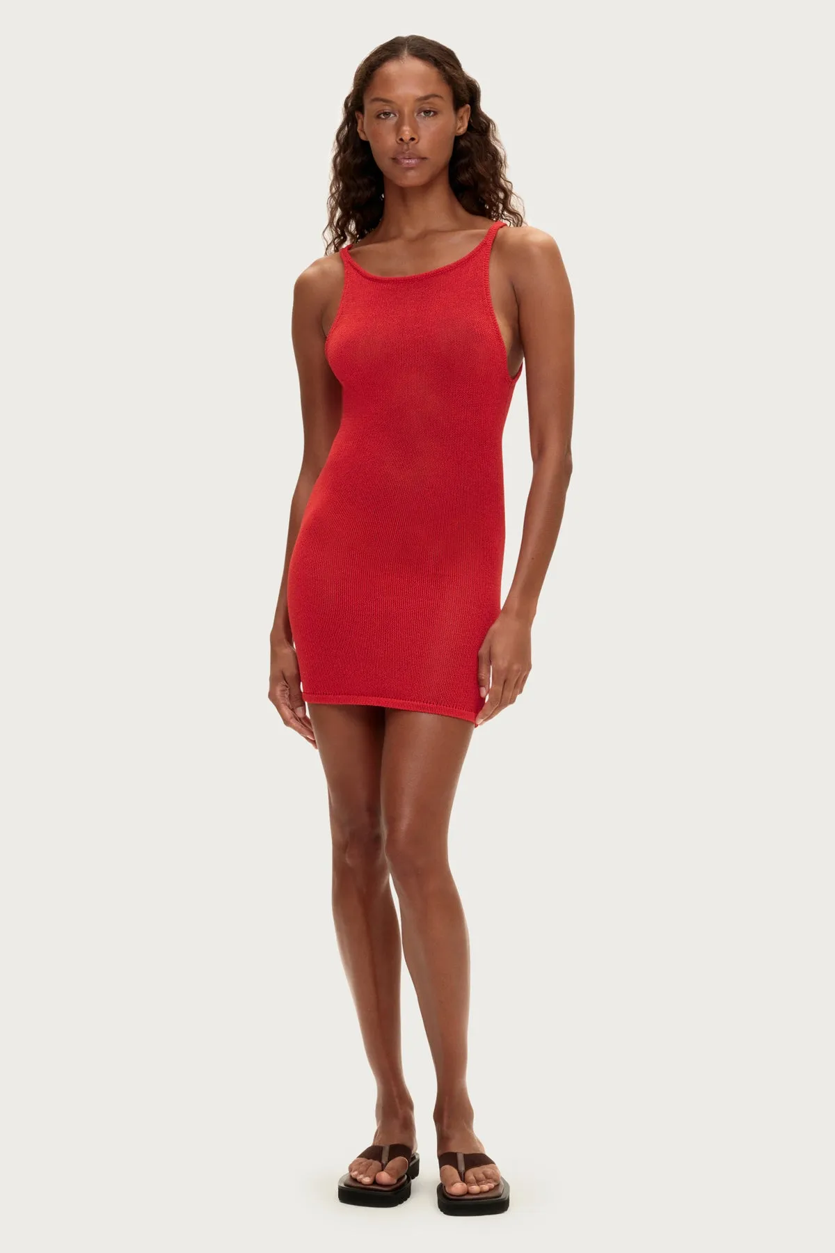 Textured Knit Dress - Red sold by Zulu and Zephyr product image thumbnail 2