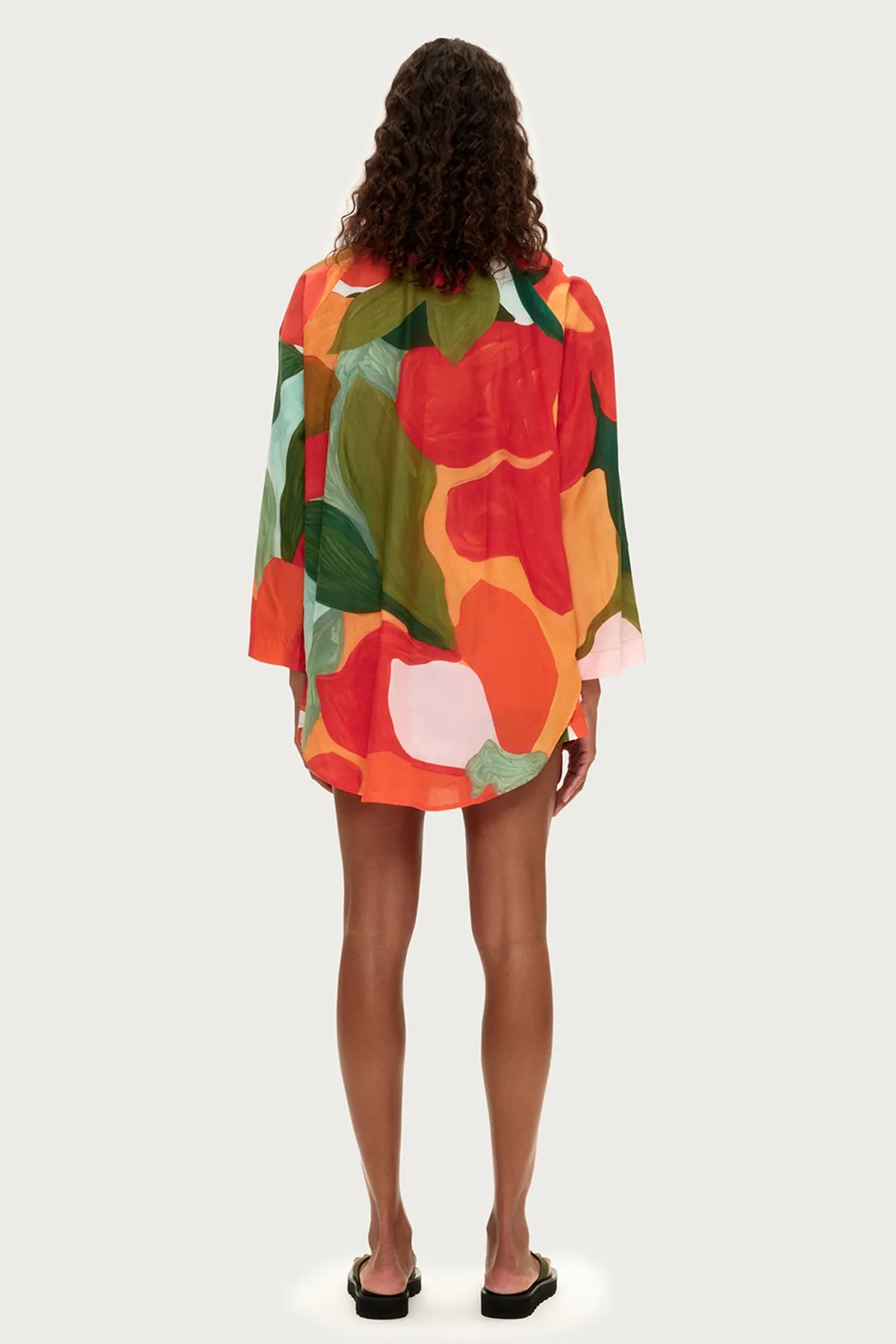 Cotton Silk Shirt - Red Floral sold by Zulu and Zephyr product image thumbnail 3