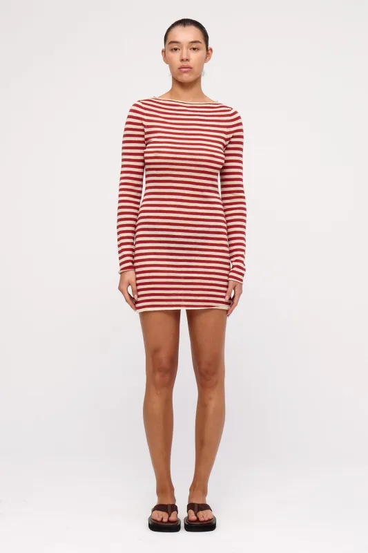 Knit Mini Dress - Red Stripe made by Zulu and Zephyr