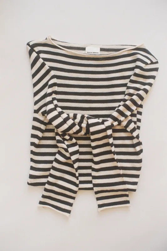 Knit Mini Dress - Black Stripe sold by Zulu and Zephyr