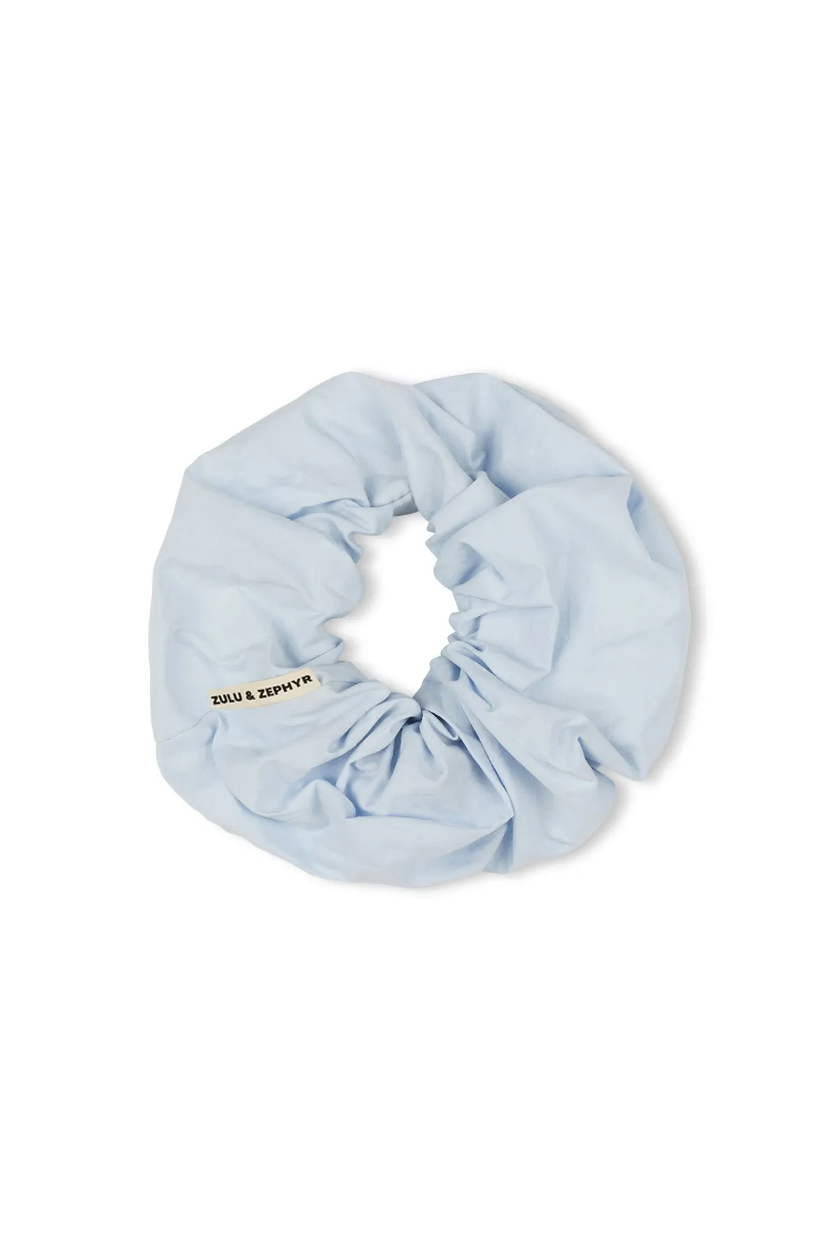 Large Cotton Scrunchie - Powder Blue sold by Zulu and Zephyr