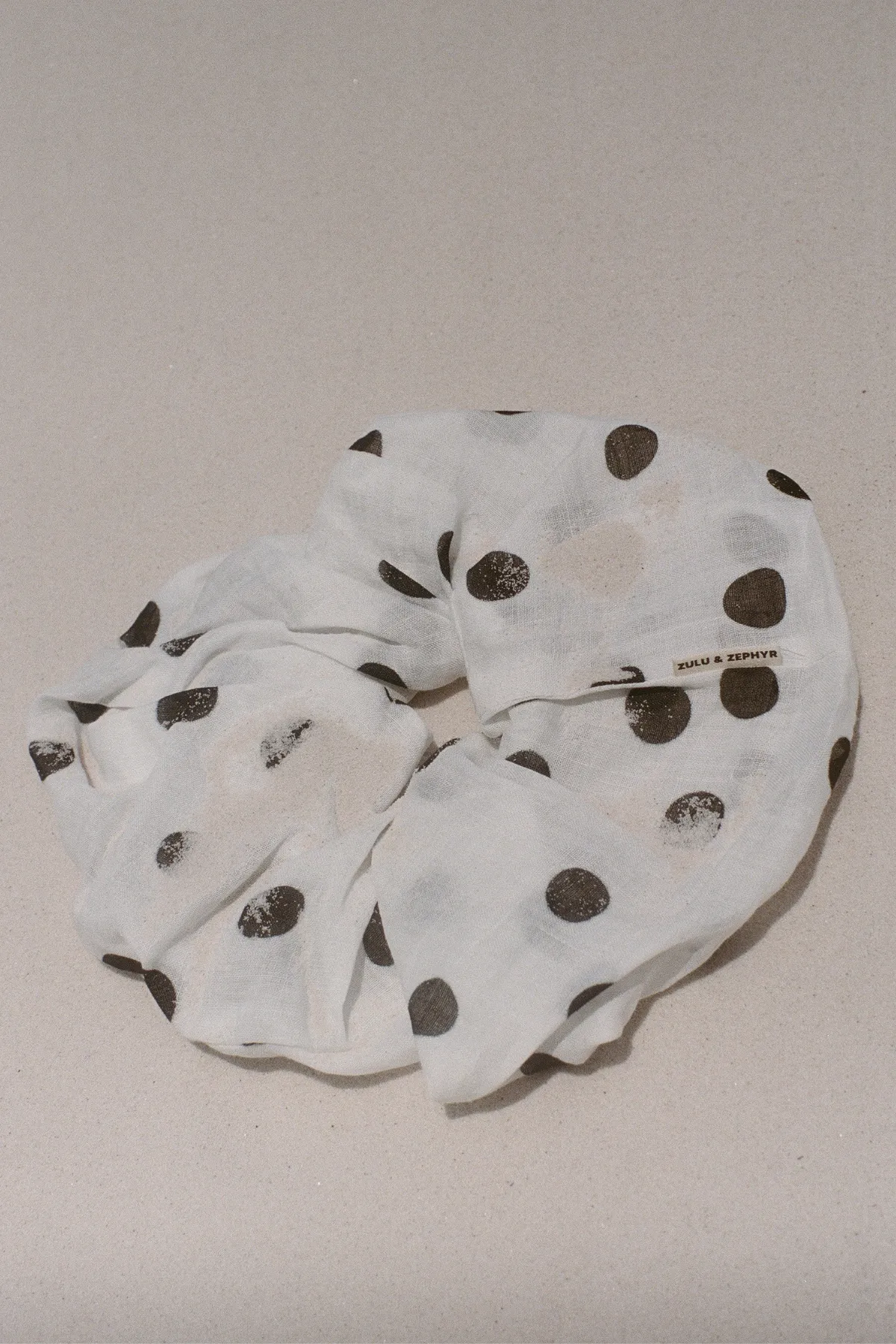 Large Ramie Scrunchie - Black Spot sold by Zulu and Zephyr product image thumbnail 2