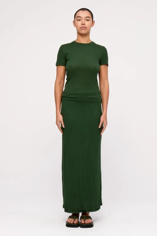 Rib Hemp Jersey T-Shirt - Tallow Green sold by Zulu and Zephyr