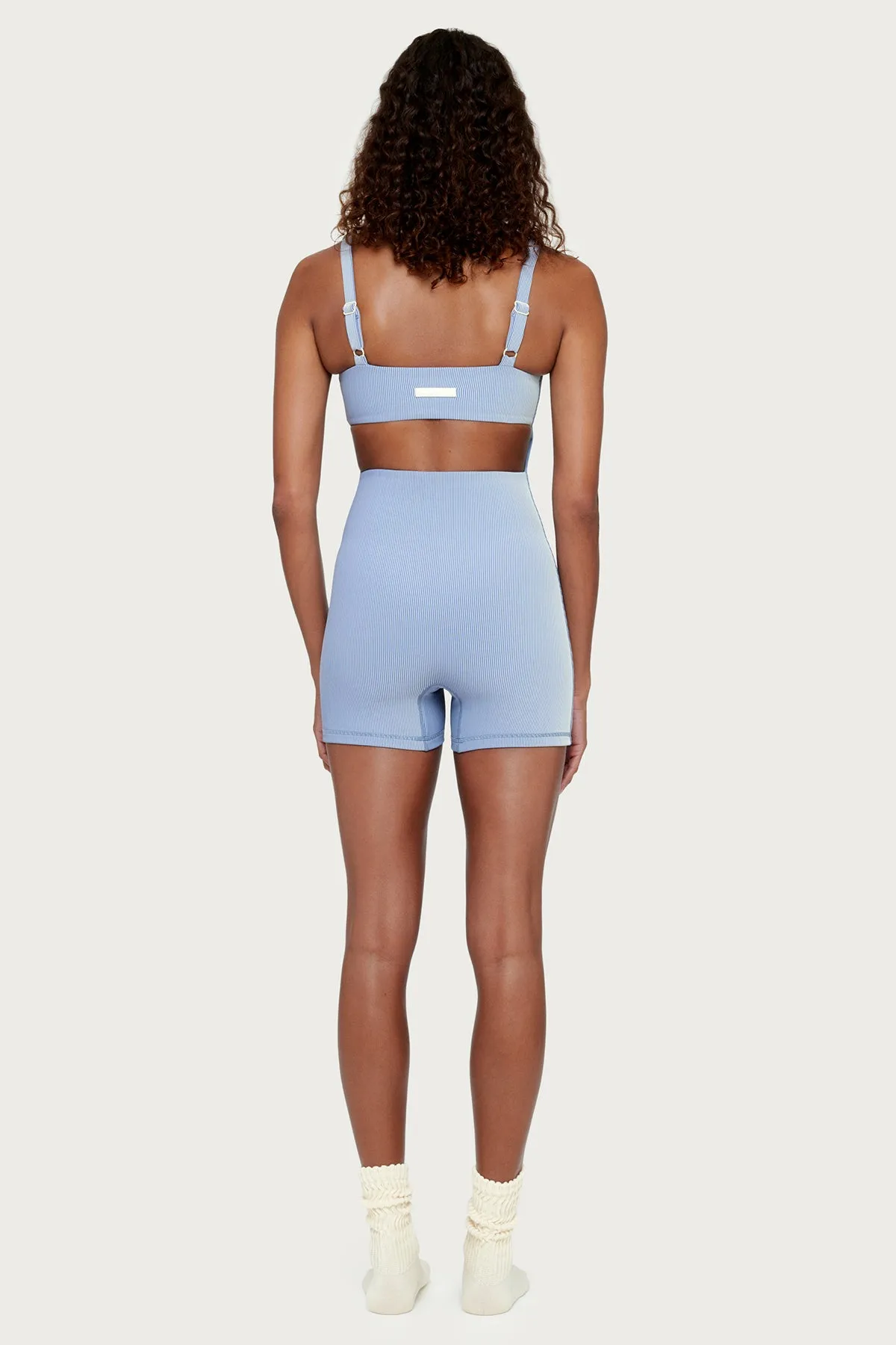 Stripe Rib 4 Inch Bodysuit - Denim Blue sold by Zulu and Zephyr product image thumbnail 4