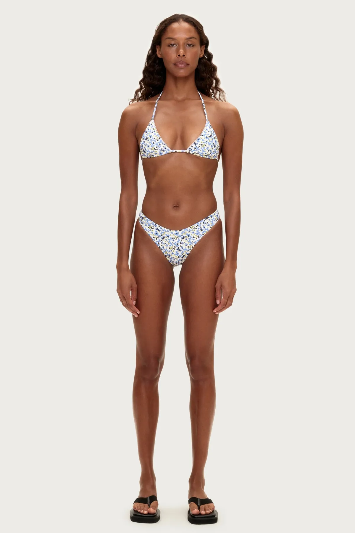 Tie Triangle Top - Blue Floral sold by Zulu and Zephyr