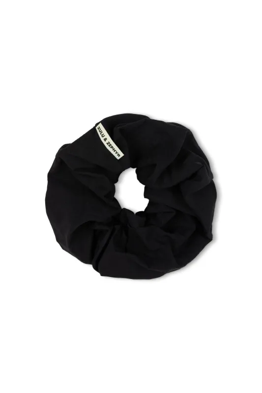 Large Cotton Scrunchie - Black made by Zulu and Zephyr