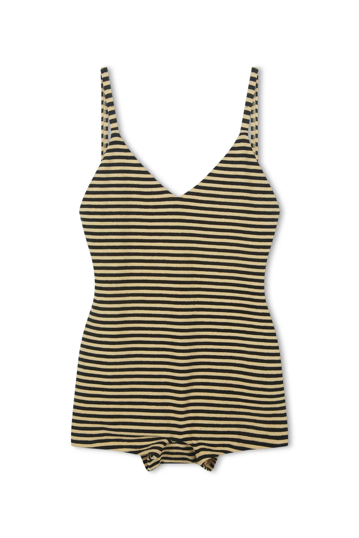 Towelling Bodysuit - Black Stripe sold by Zulu and Zephyr