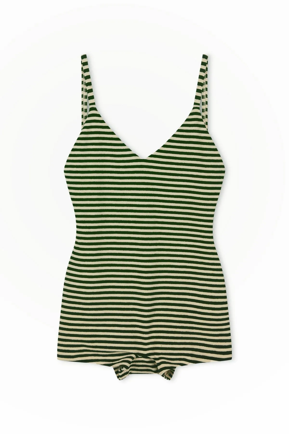 Towelling Bodysuit - Green Stripe sold by Zulu and Zephyr product image thumbnail 2