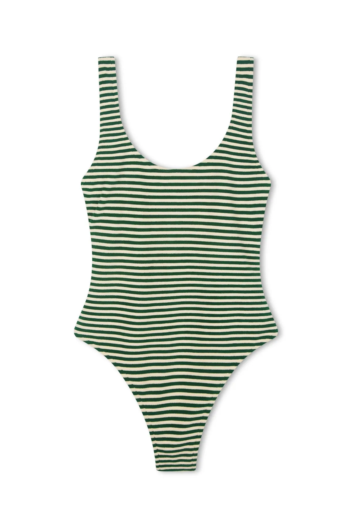 Towelling Scoop One Piece - Green Stripe sold by Zulu and Zephyr product image thumbnail 2