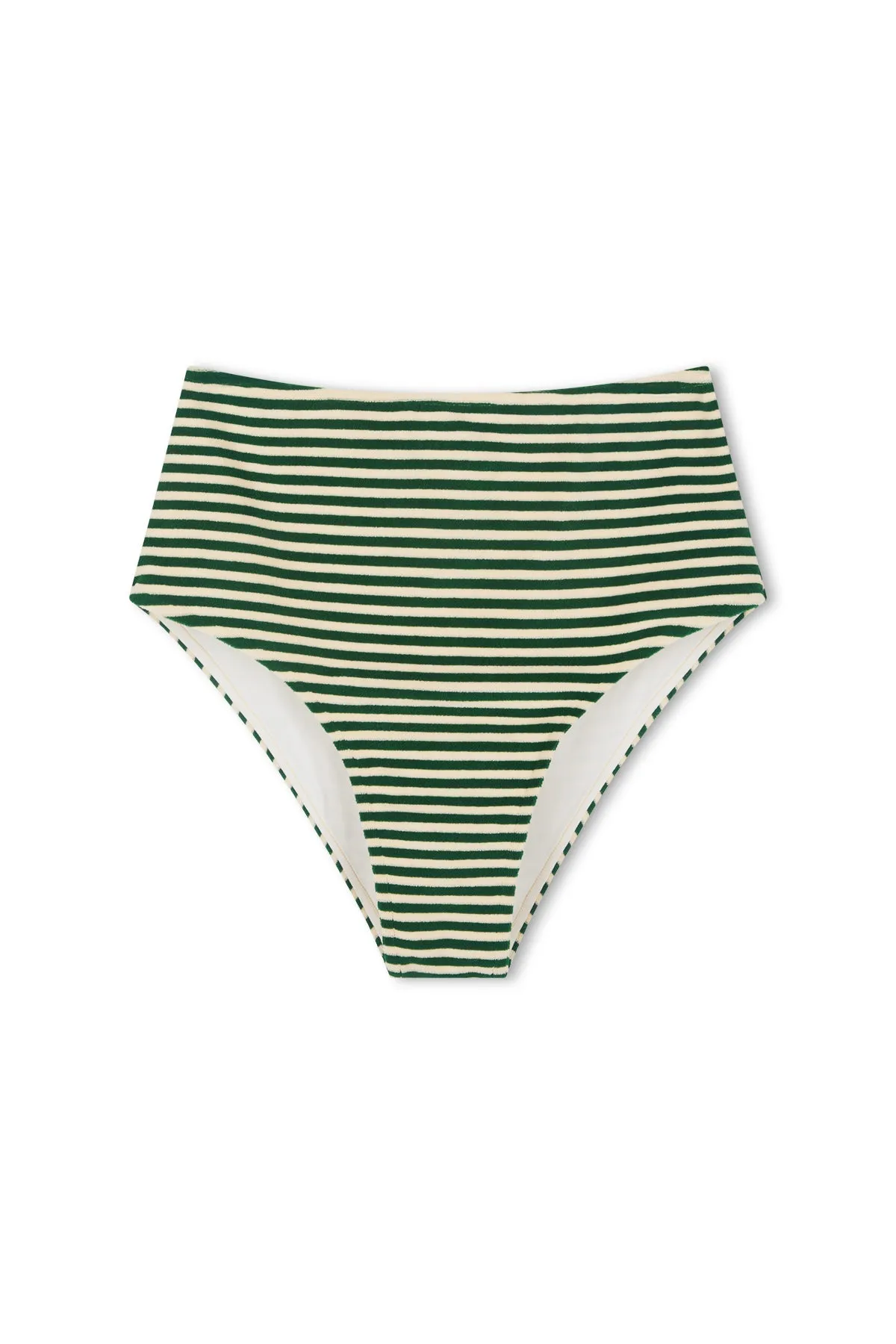 Towelling Full Brief - Green Stripe sold by Zulu and Zephyr product image thumbnail 2