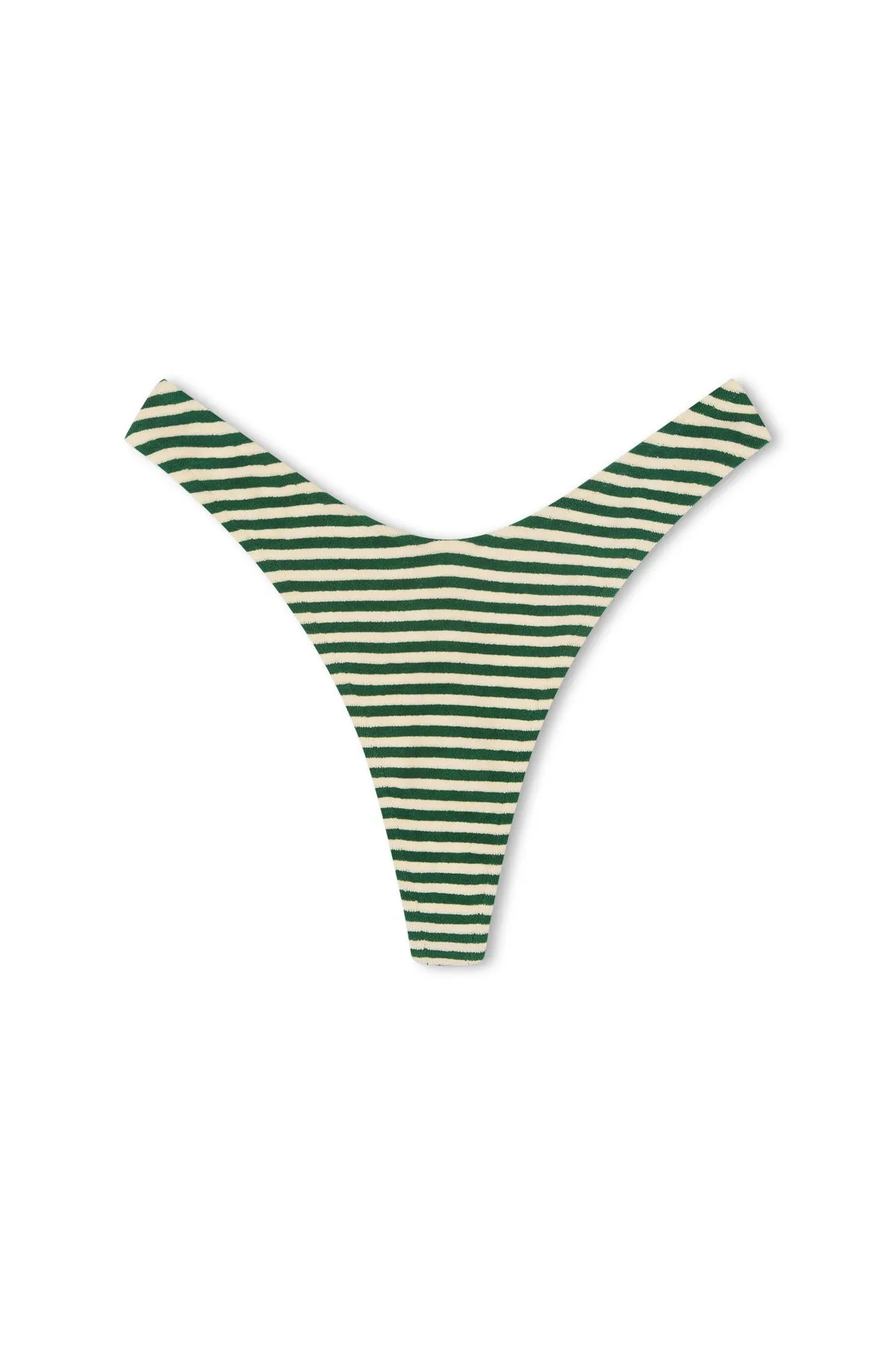 Towelling Thong Brief - Green Stripe sold by Zulu and Zephyr product image thumbnail 2