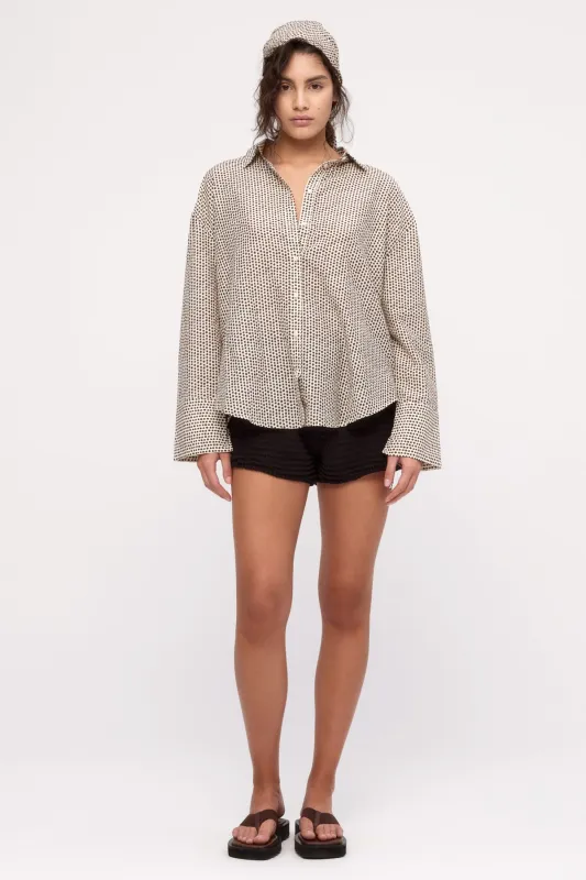 Cotton Silk Shirt - Natural Spot made by Zulu and Zephyr