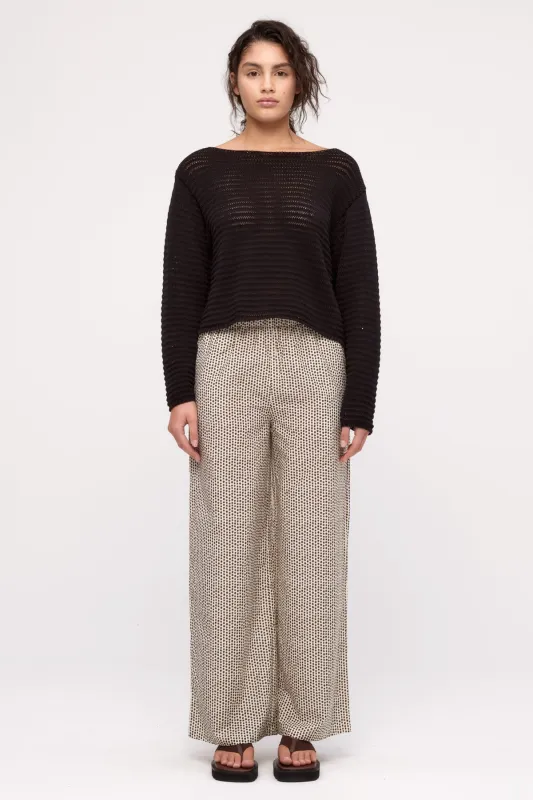 Cotton Lattice Knit Top - Black made by Zulu and Zephyr