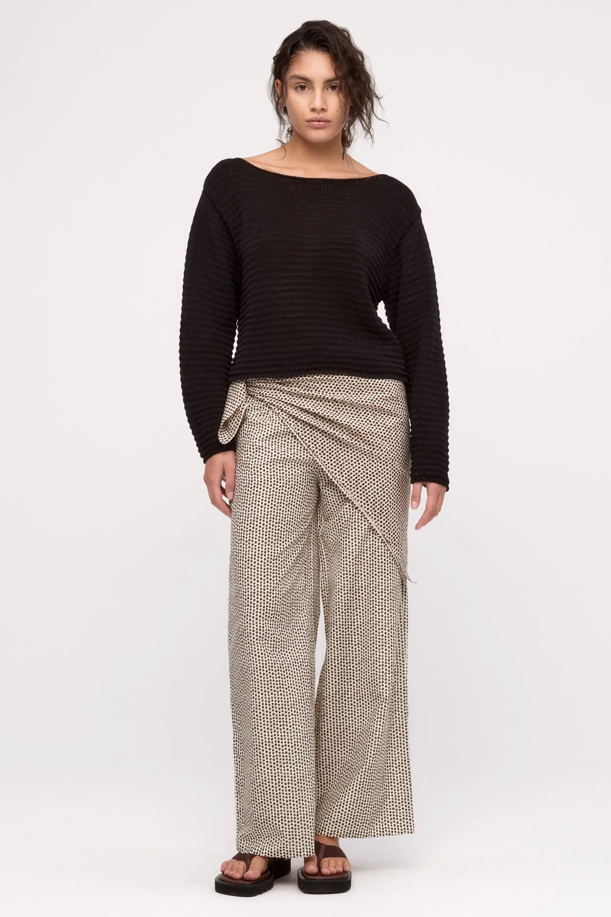 Cotton Lattice Knit Top - Black sold by Zulu and Zephyr product image thumbnail 3