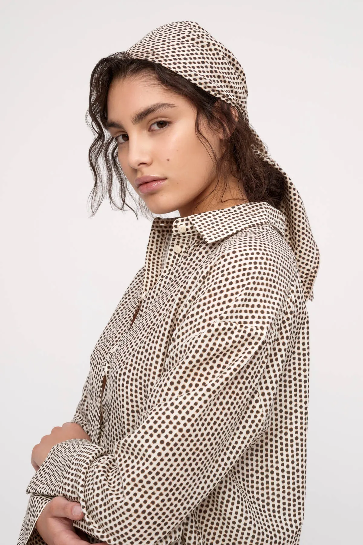 Cotton Silk Scarf - Natural Spot sold by Zulu and Zephyr