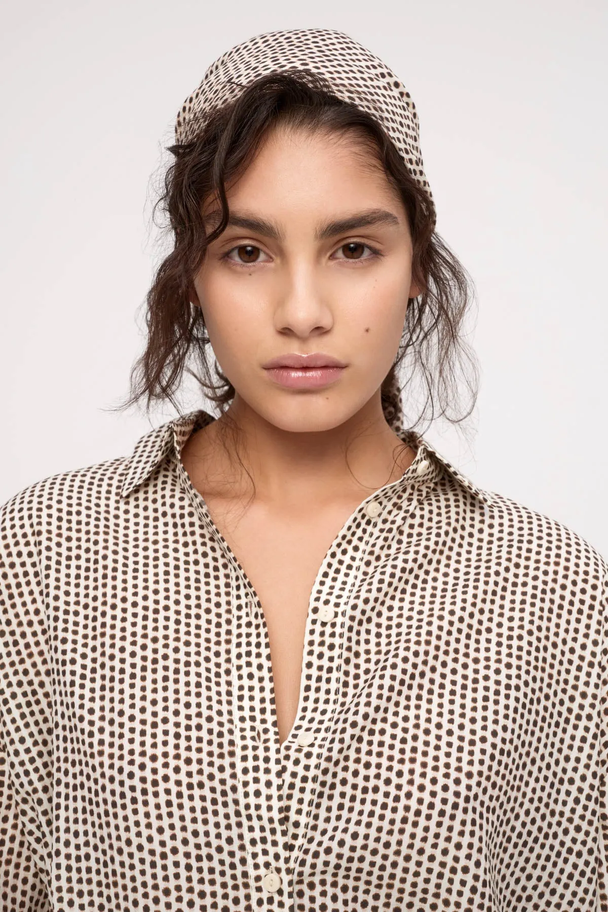 Cotton Silk Scarf - Natural Spot sold by Zulu and Zephyr product image thumbnail 5