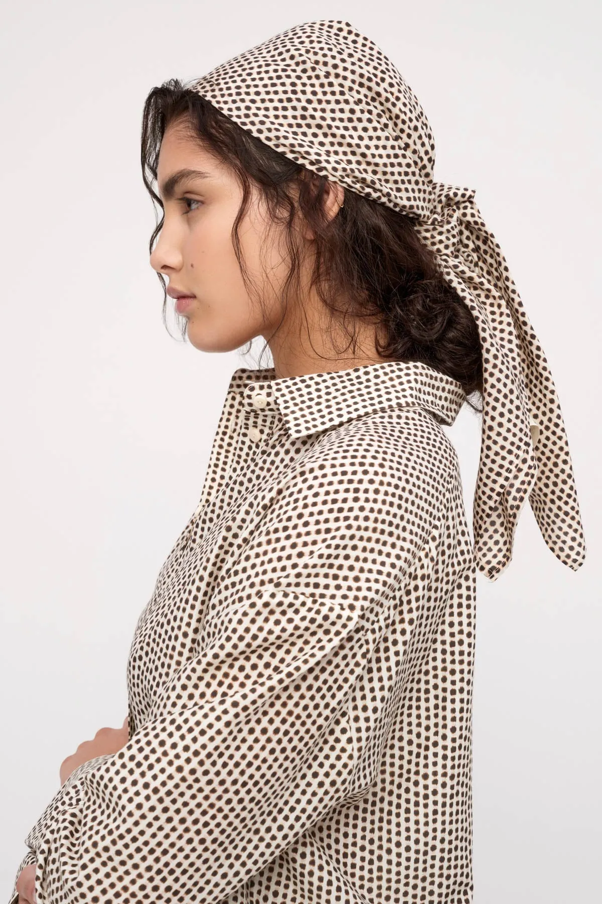 Cotton Silk Scarf - Natural Spot sold by Zulu and Zephyr product image thumbnail 4