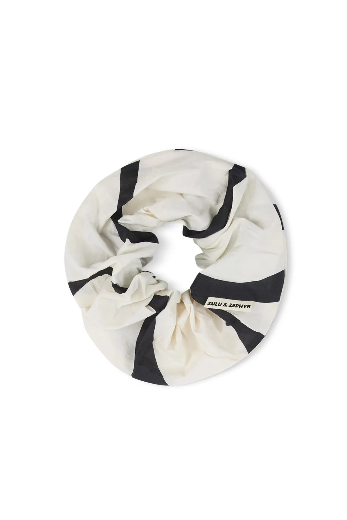 Large Cotton Scrunchie - Cream Flower sold by Zulu and Zephyr