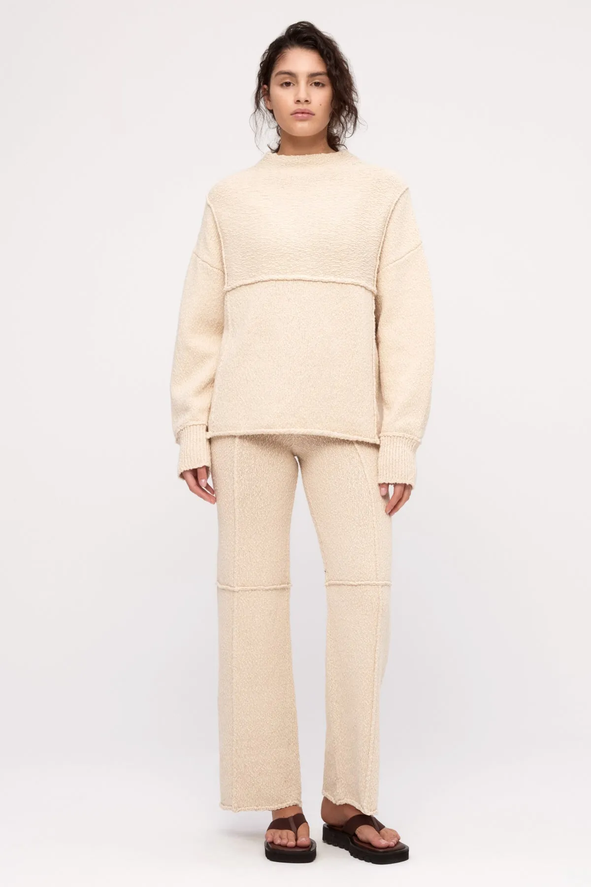 Boucle Knit Pant - Coconut sold by Zulu and Zephyr product image thumbnail 4