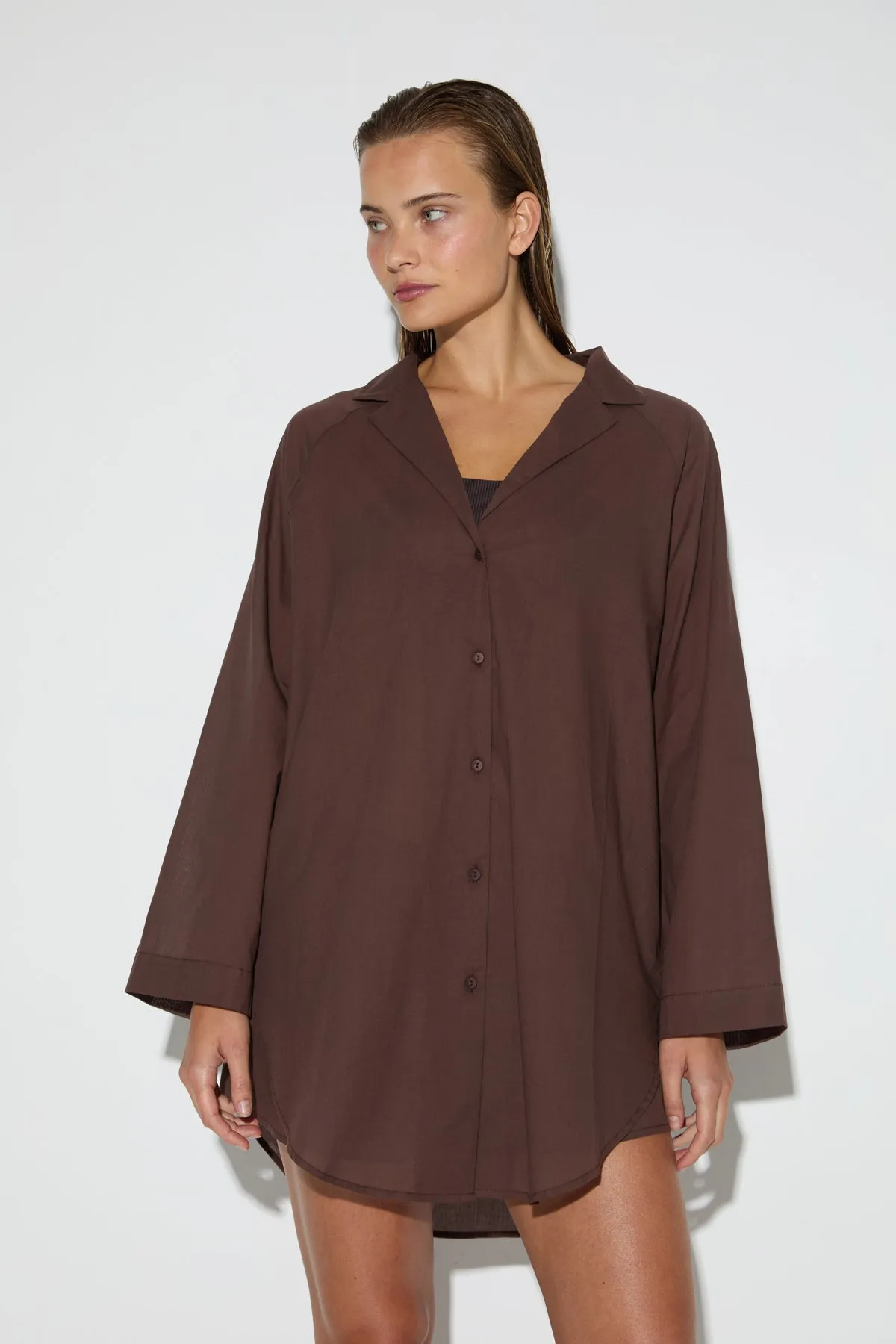 Signature Cotton Shirt - Smoky Brown sold by Zulu and Zephyr product image thumbnail 2