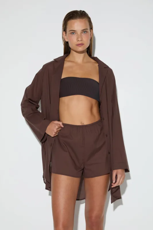Signature Cotton Shirt - Smoky Brown made by Zulu and Zephyr
