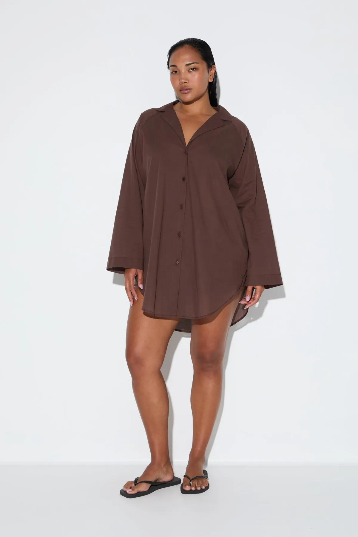 Signature Cotton Shirt - Smoky Brown sold by Zulu and Zephyr product image thumbnail 4