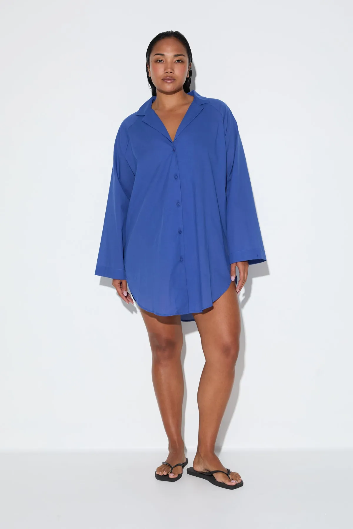 Signature Cotton Shirt - Pacific Blue sold by Zulu and Zephyr product image thumbnail 2