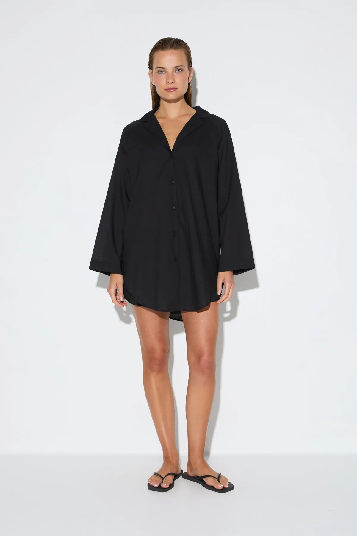 Signature Cotton Shirt - Black sold by Zulu and Zephyr