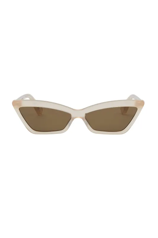 Slim Cat Eye Sunglasses - Shell sold by Zulu and Zephyr
