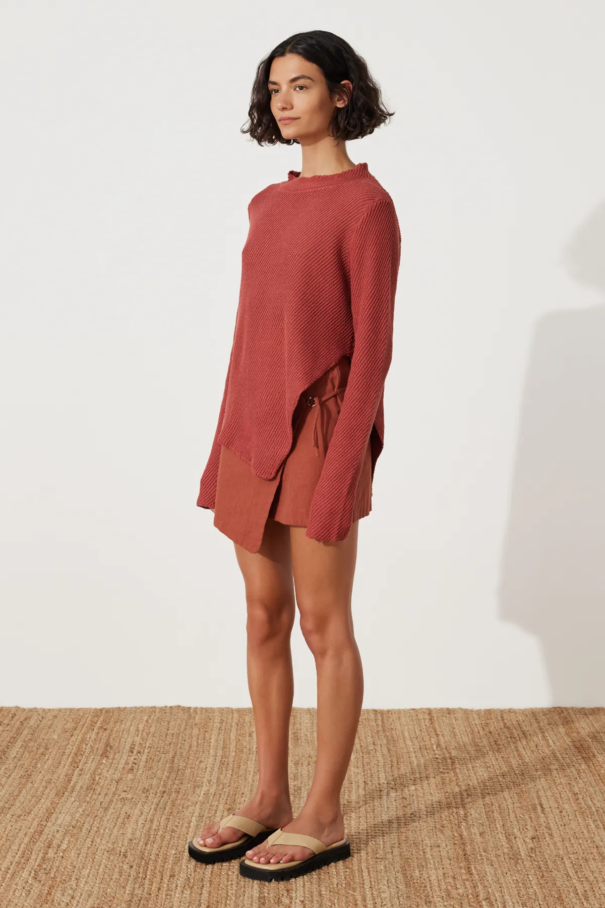 Clay Linen Cotton Wrap Skirt sold by Zulu and Zephyr product image thumbnail 4