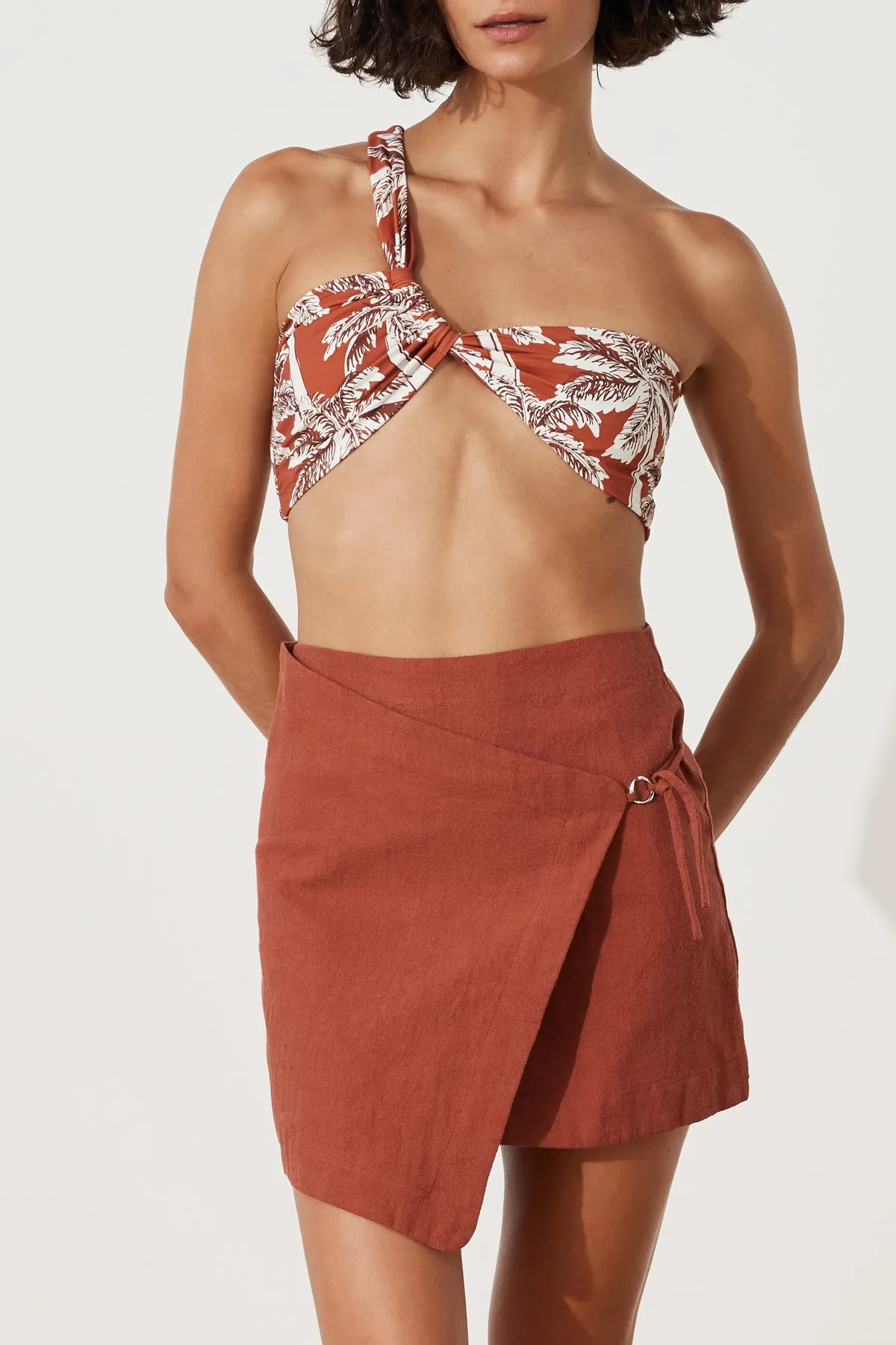 Clay Linen Cotton Wrap Skirt sold by Zulu and Zephyr product image thumbnail 3