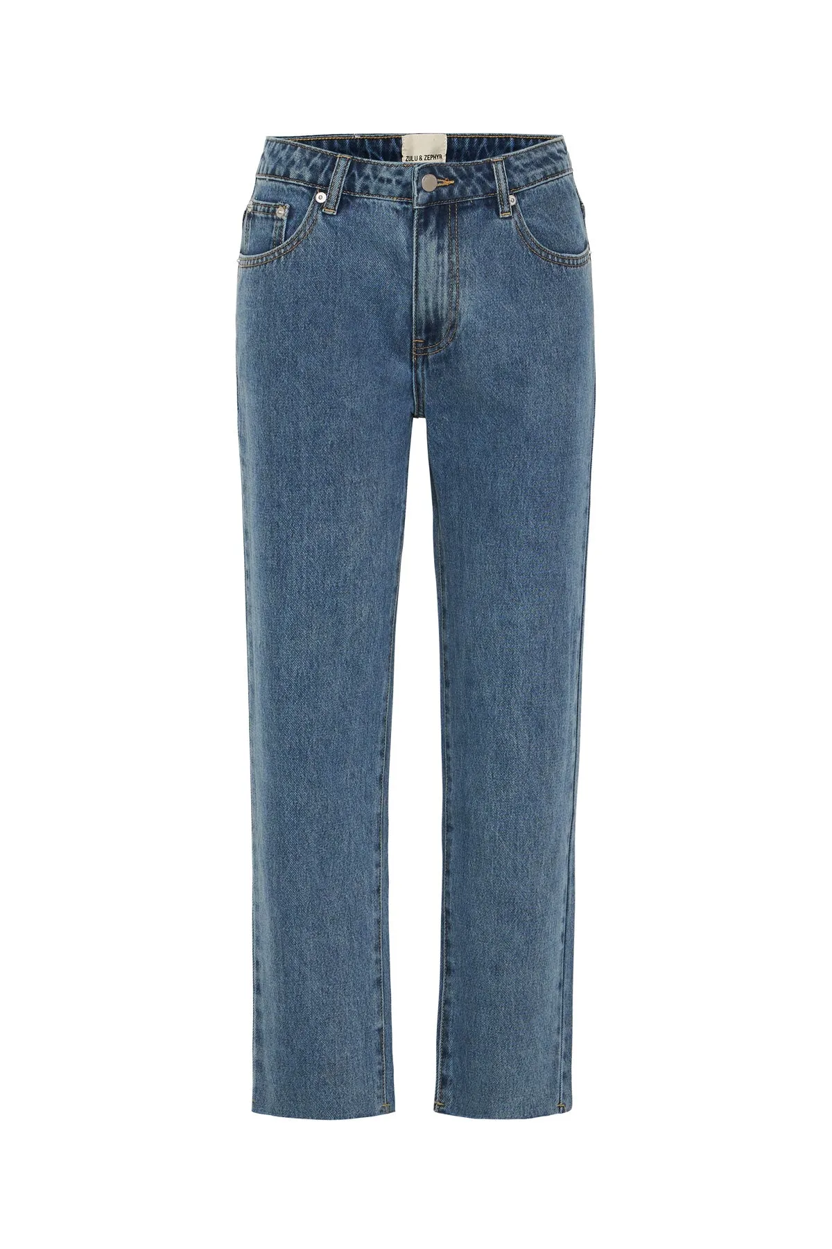 The Mid Rise Straight Leg Jean - Vintage Blue sold by Zulu and Zephyr