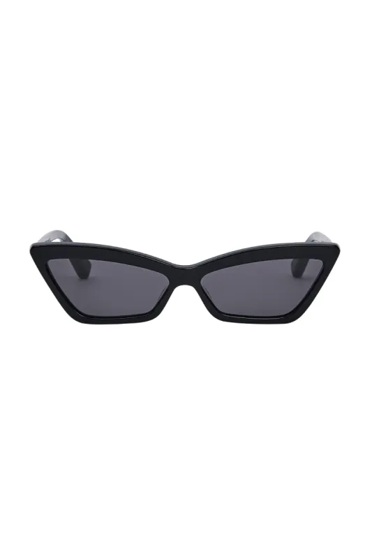 Slim Cat Eye Sunglasses - Black sold by Zulu and Zephyr