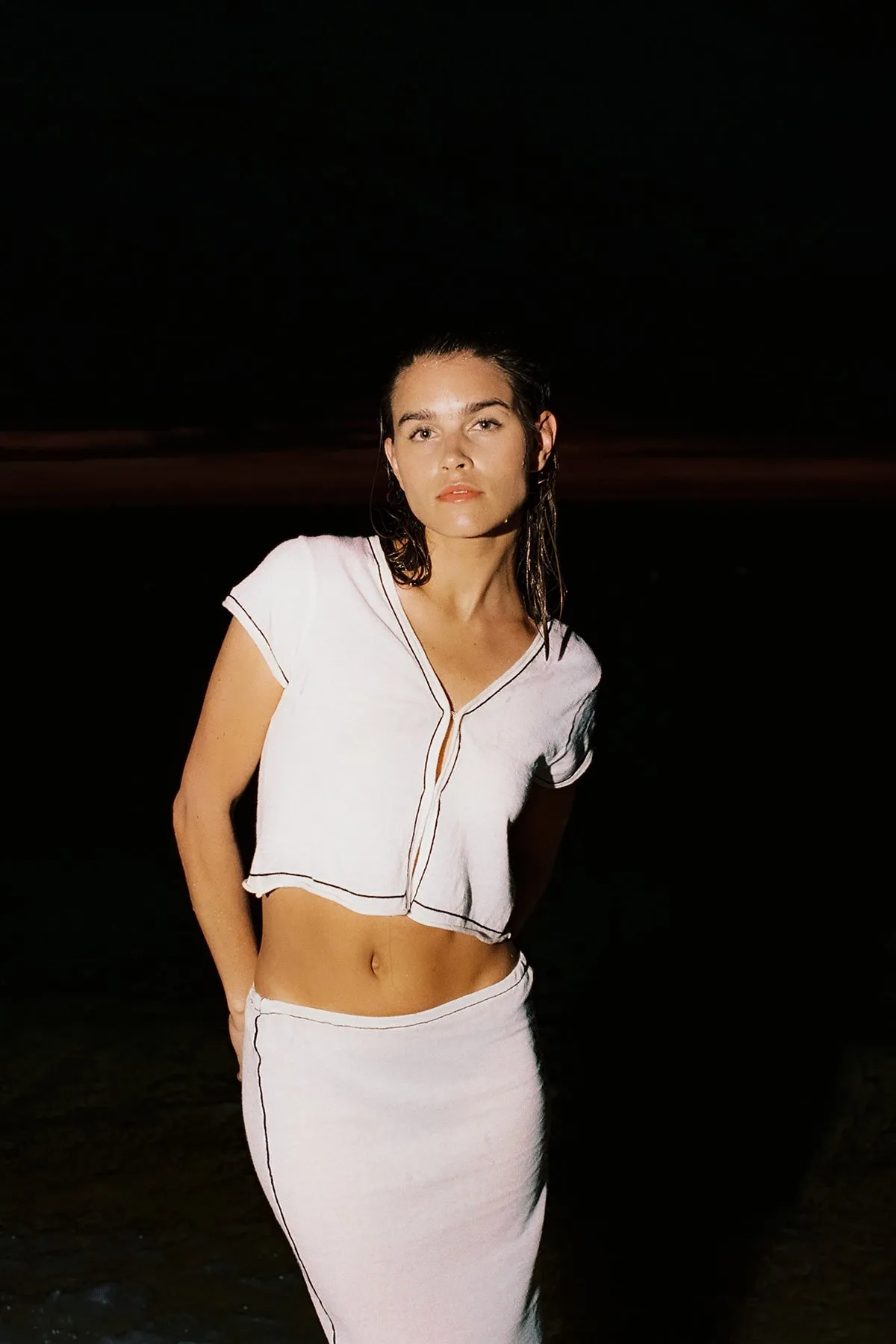 Milk Contrast Knit Top - Black sold by Zulu and Zephyr product image thumbnail 2