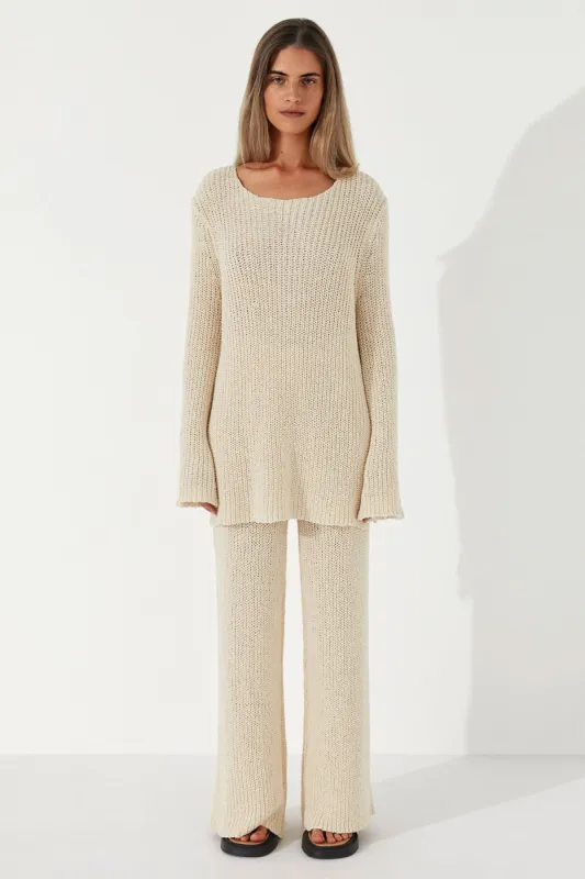 Stone Cotton Blend Knit Pant sold by Zulu and Zephyr