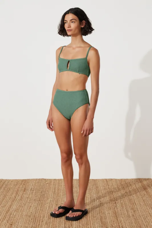 Emerald Textured Waisted Full Brief sold by Zulu and Zephyr