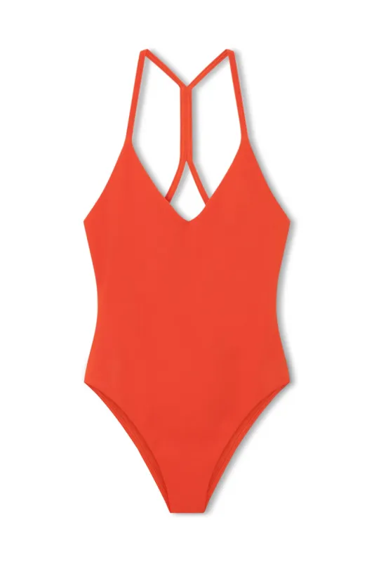 Chilli Pepper Towelling One Piece made by Zulu and Zephyr