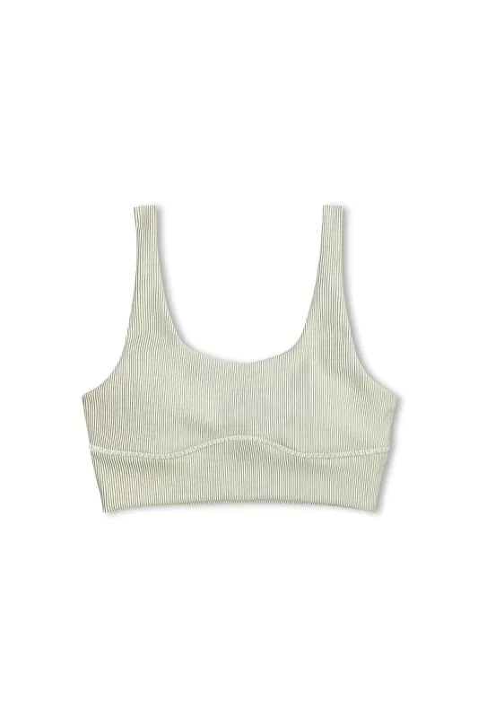 Rib Crop Top - Coconut Stripe sold by Zulu and Zephyr