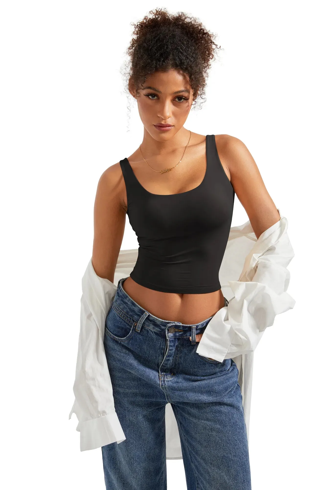 Buttery Soft U Neck Tank Top sold by Suuksess product image thumbnail 4