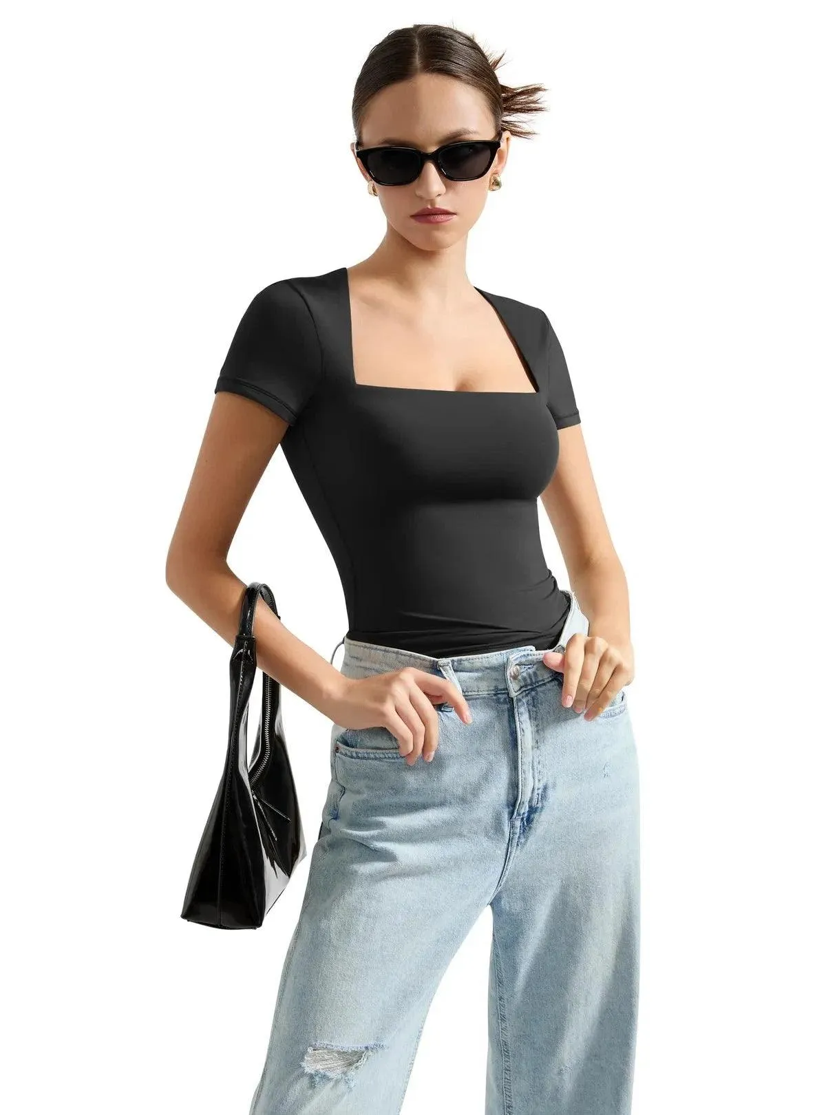 Buttery Soft Square Neck Shirt - Short Sleeve sold by Suuksess product image thumbnail 5