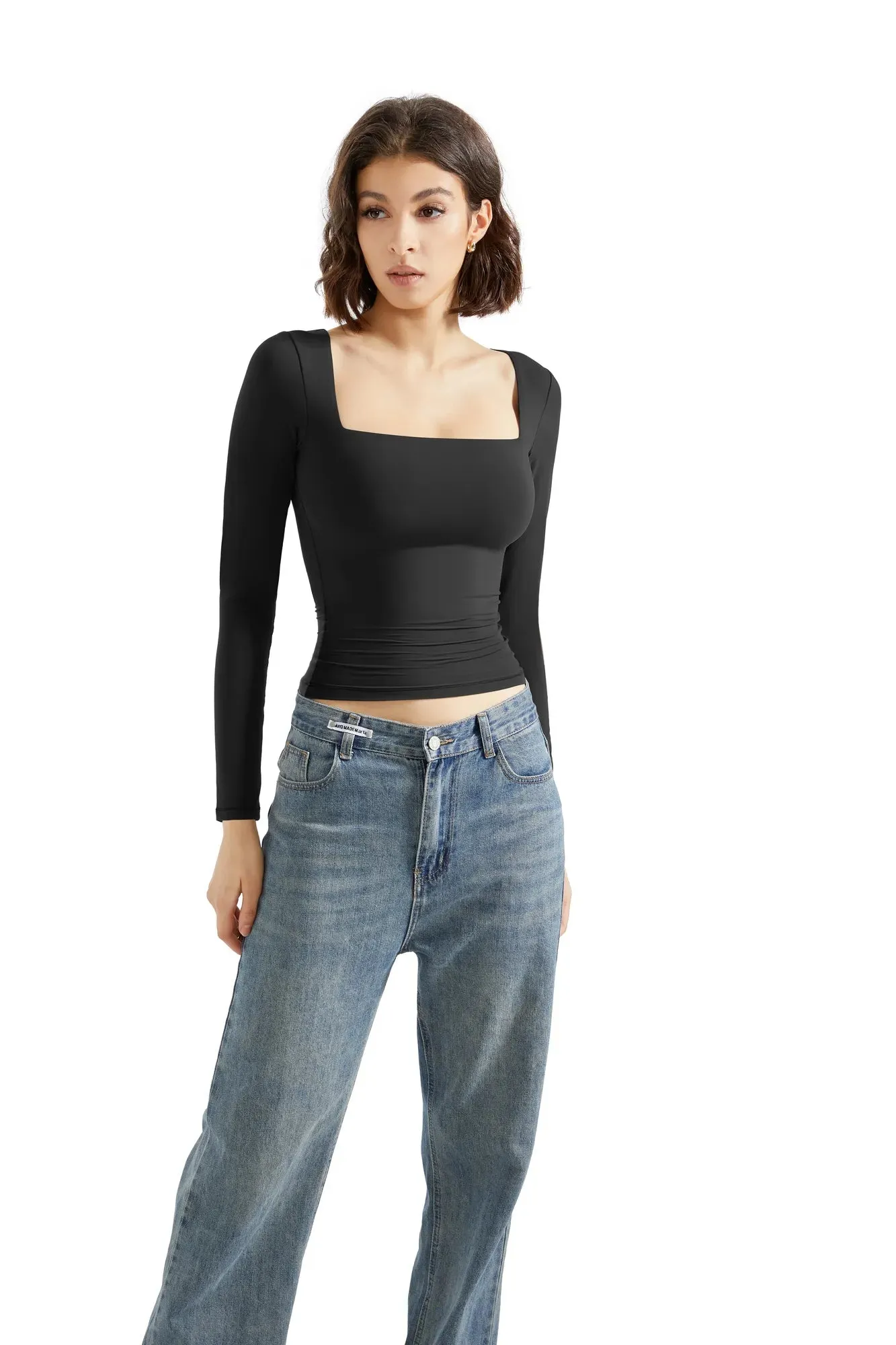 Buttery Soft Square Neck Shirt - Long Sleeve sold by Suuksess product image thumbnail 2