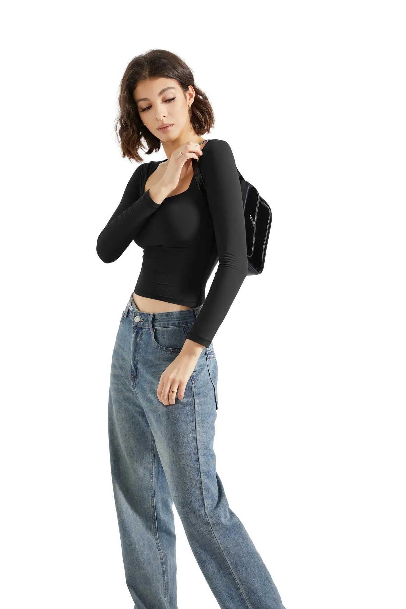 Buttery Soft Square Neck Shirt - Long Sleeve sold by Suuksess product image thumbnail 4