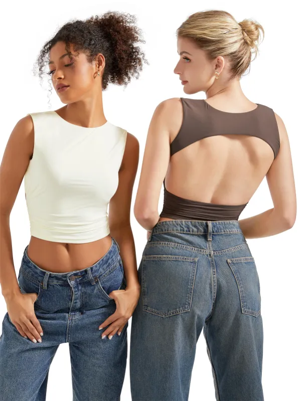 Buttery Soft Open Back Shirt sold by Suuksess