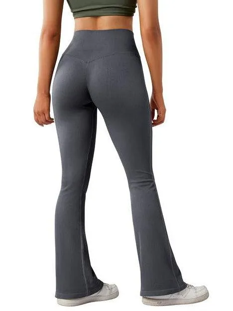 Seamless Ribbed Flare Leggings sold by Suuksess product image thumbnail 5