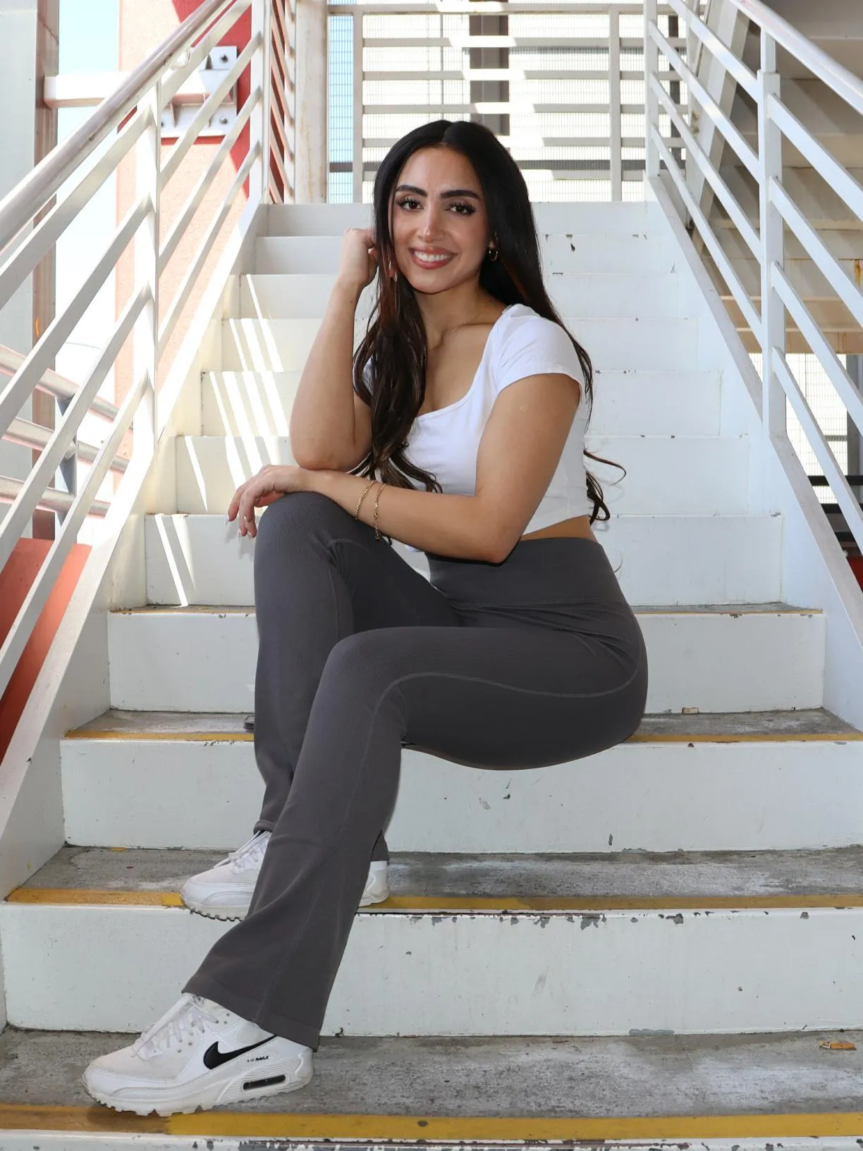 Seamless Ribbed Flare Leggings sold by Suuksess product image thumbnail 2