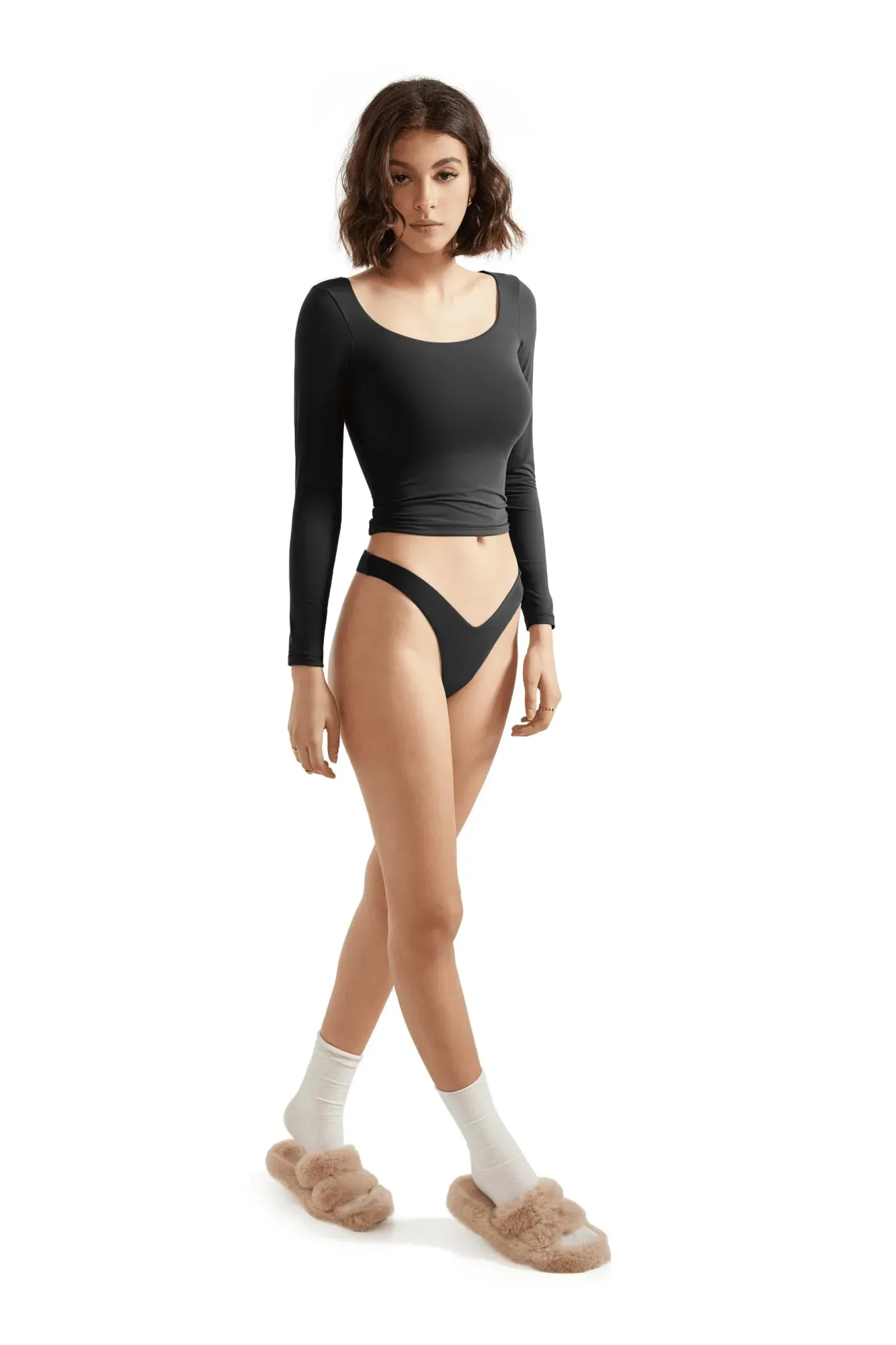 Buttery Soft Scoop Neck Shirt - Long Sleeve sold by Suuksess product image thumbnail 3
