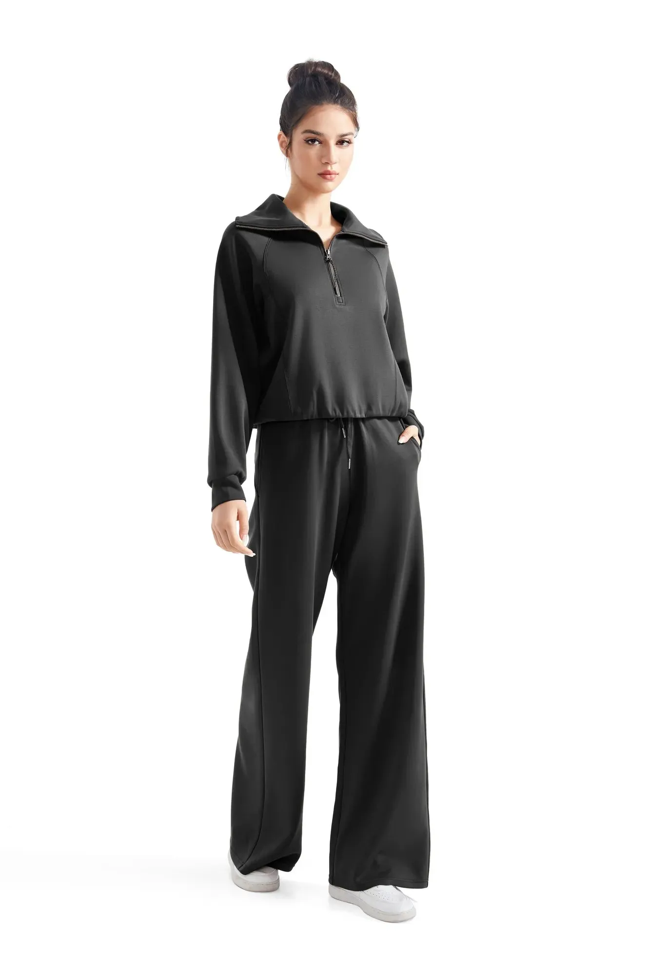 Modal Half Zip Collar Lounge Set sold by Suuksess product image thumbnail 3