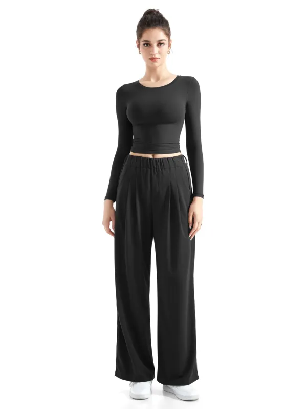 Flowy Palazzo Wide Leg Pants sold by Suuksess